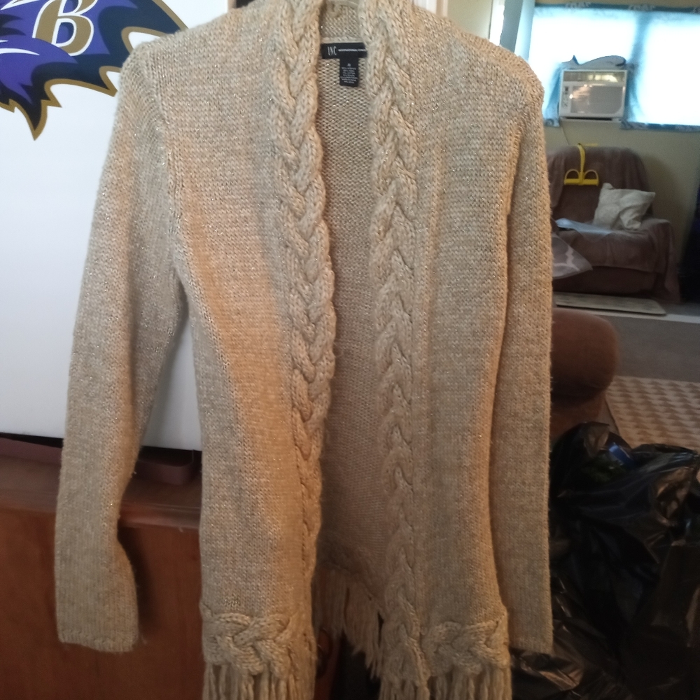 Tan cardigan